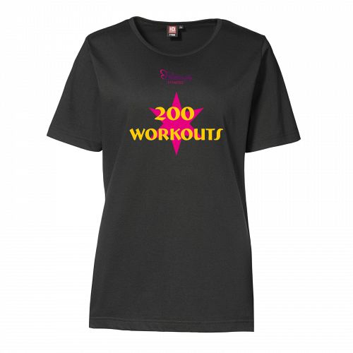 T-time T-shirt Med 200 Workouts Logo