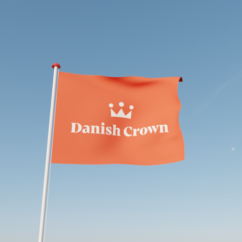 Flag with Danish Crown logo