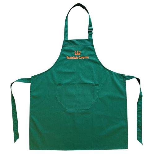Chef’s apron size: 75 x 100 cm, incl. red Danish Crown embroidery at front