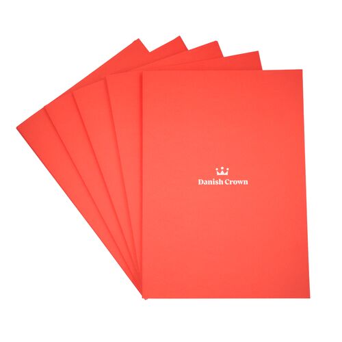 Orange sales folder A4 with Danish Crown logo front and back