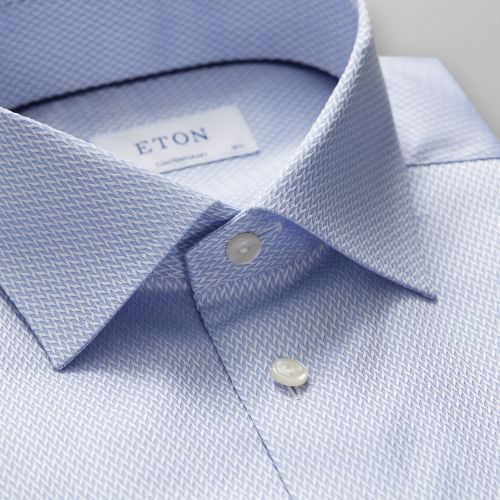 Sky Blue Micro Weave Twill Shirt