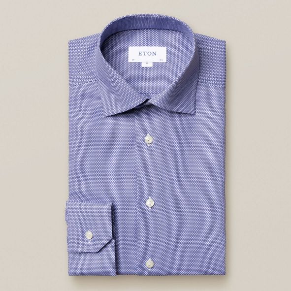 Light Blue Eton dobby shirt