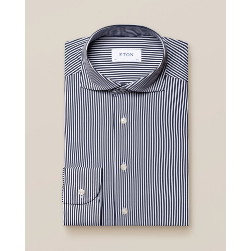 Eton Contemporary Fit - Navy Bengal Striped Four-Way Stretch Shirt