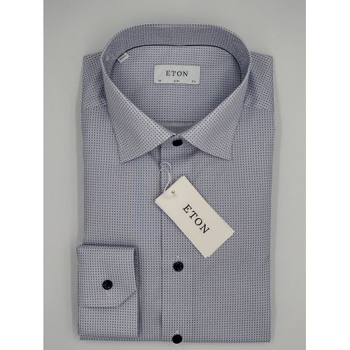 Eton Slim Fit - Blue patterned shirt