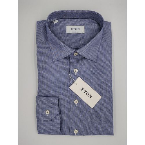 Eton Contemporary Fit - Dark blue patterned shirt