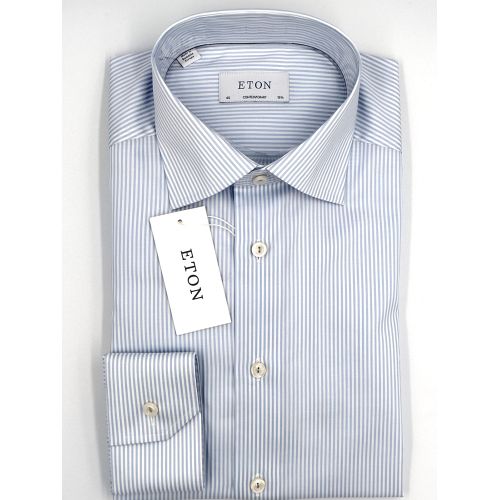 Eton Contemporary Fit - Light Blue Fine Twill Shirt - Cutaway