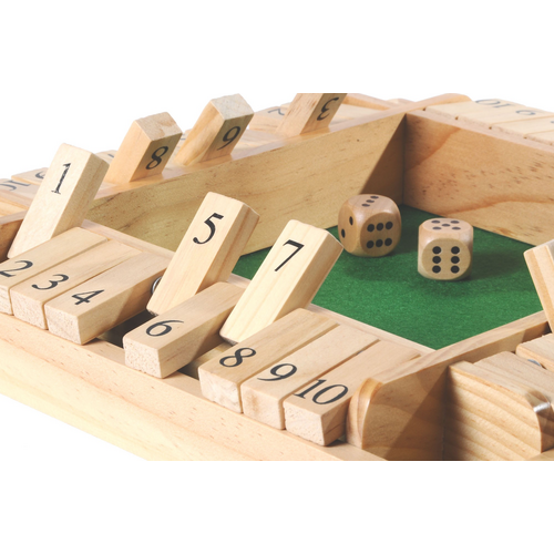 Shut the Box spil i træ