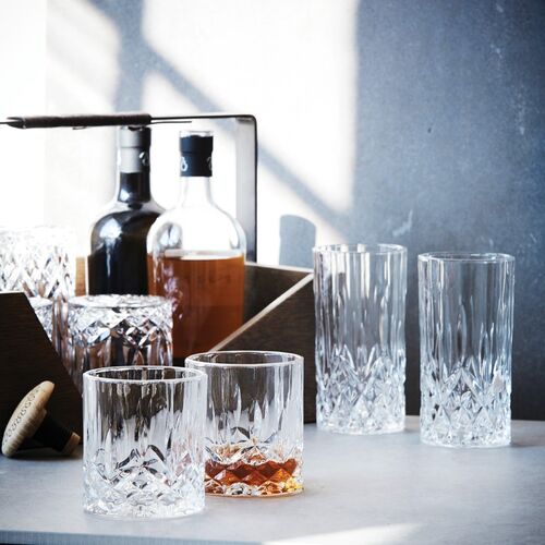 Harvey glaspakke – whiskyglas, longdrinkglas og karaffel
