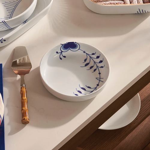 Blå Mega Riflet ovnfast fad 18,5 cm