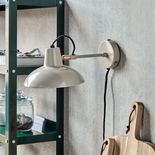 Desk væglampe i grå emalje