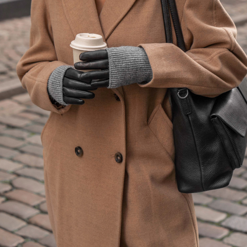 Damehandsker i lammeskind m. for