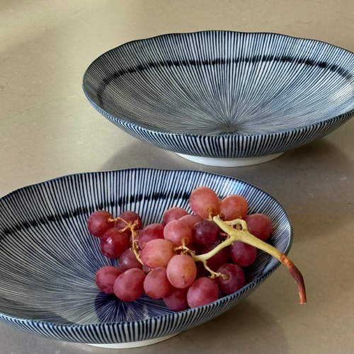 Japanske fade med Julienne-mønster – sæt med 2 stk.