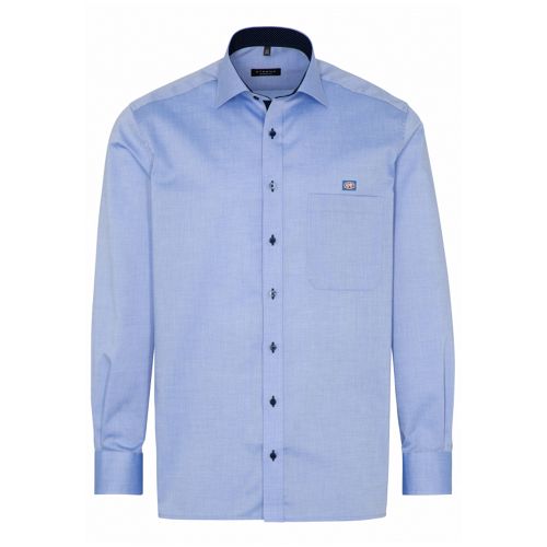 Eterna long sleeve shirt comfort fit pinpoint medium blue uni - HMF027