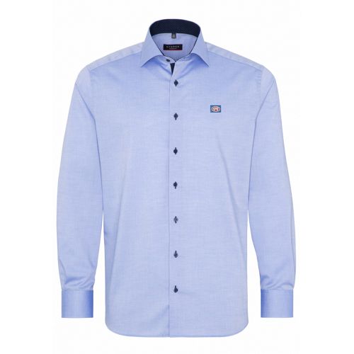 Eterna long sleeve shirt modern fit pinpoint medium blue uni - HMF029