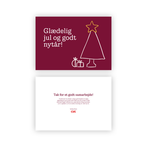 Julekort DANSK tekst